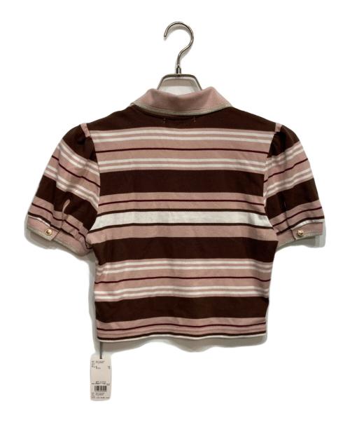 Snidel（スナイデル）Snidel (スナイデル) メタルボタン パフスリーブ ポロ ピンク サイズ:F 未使用品の古着・服飾アイテム