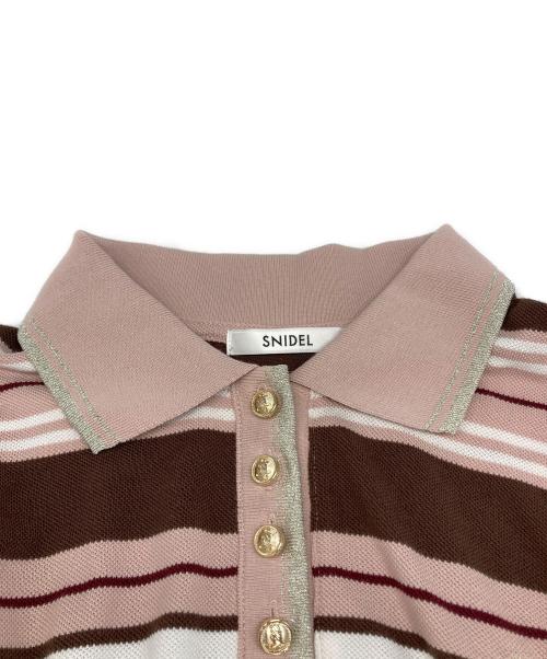 Snidel（スナイデル）Snidel (スナイデル) メタルボタン パフスリーブ ポロ ピンク サイズ:F 未使用品の古着・服飾アイテム