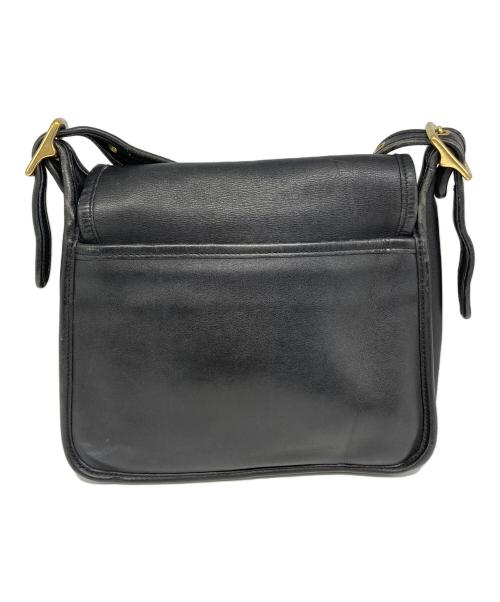 COACH（コーチ）COACH (コーチ) ランブラーターンロック フラップ レザー ショルダーバッグ ブラックの古着・服飾アイテム