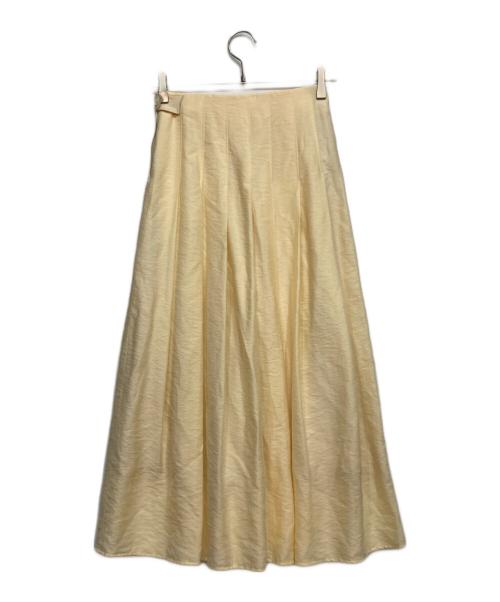 BALLSEY（ボールジィ）BALLSEY (ボールジィ) コットンドビーツイル タックプリーツロングスカート アイボリー サイズ:32の古着・服飾アイテム