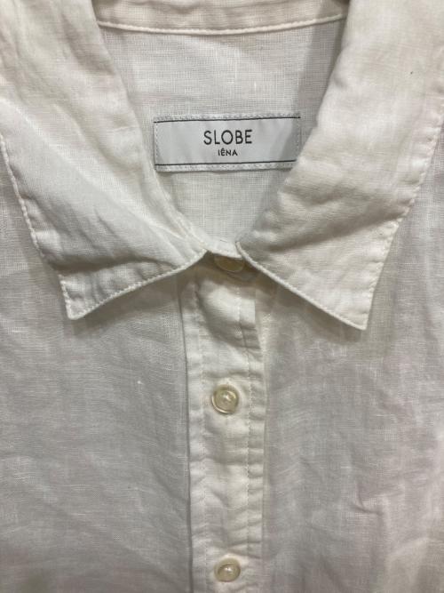 SLOBE IENA（スローブ イエナ）SLOBE IENA (スローブ イエナ) リネンコットンレギュラーシャツ ホワイト サイズ:表記無しの古着・服飾アイテム