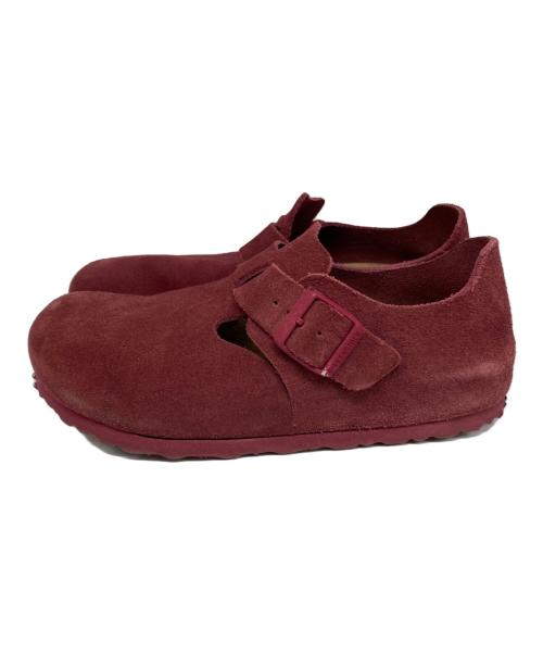 BIRKENSTOCK（ビルケンシュトック）BIRKENSTOCK (ビルケンシュトック) ロンドン スエードサンダル レッド サイズ:24.5cmの古着・服飾アイテム