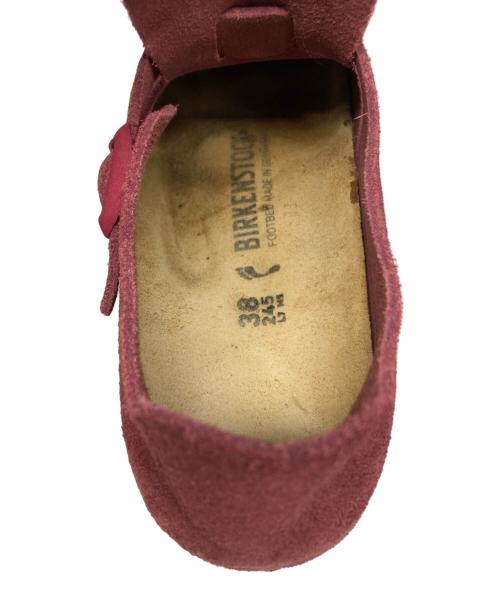 BIRKENSTOCK（ビルケンシュトック）BIRKENSTOCK (ビルケンシュトック) ロンドン スエードサンダル レッド サイズ:24.5cmの古着・服飾アイテム