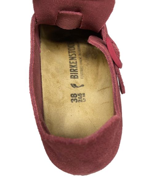 BIRKENSTOCK（ビルケンシュトック）BIRKENSTOCK (ビルケンシュトック) ロンドン スエードサンダル レッド サイズ:24.5cmの古着・服飾アイテム