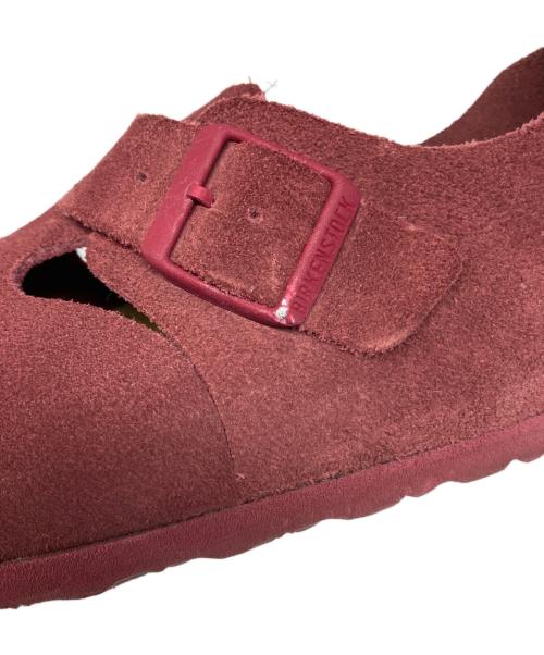 BIRKENSTOCK（ビルケンシュトック）BIRKENSTOCK (ビルケンシュトック) ロンドン スエードサンダル レッド サイズ:24.5cmの古着・服飾アイテム
