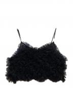 HeRIN.CYEヘリンドットサイ）の古着「Bi color many frill bustier」｜ブラック×ネイビー
