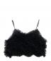 HeRIN.CYE（ヘリンドットサイ）の古着「Bi color many frill bustier」｜ブラック×ネイビー