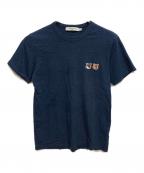 maison kitsuneメゾンキツネ）の古着「半袖カットソー」｜ネイビー