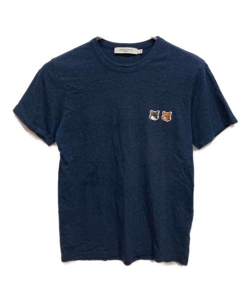 maison kitsune（メゾンキツネ）maison kitsune (メゾンキツネ) 半袖カットソー ネイビー サイズ:XXSの古着・服飾アイテム