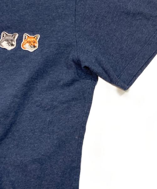 maison kitsune（メゾンキツネ）maison kitsune (メゾンキツネ) 半袖カットソー ネイビー サイズ:XXSの古着・服飾アイテム