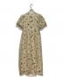 CLANE (クラネ) FLOWER OPAL PUFF ONEPIECE グリーン×ベージュ サイズ:2：15000円