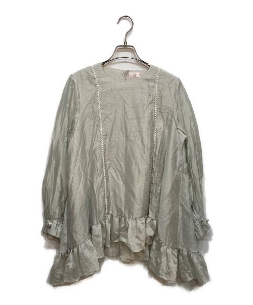 Sono（ソーノ）Sono (ソーノ) ルミナス スカラ レース チュニック ブラウス グリーン サイズ:Fの古着・服飾アイテム