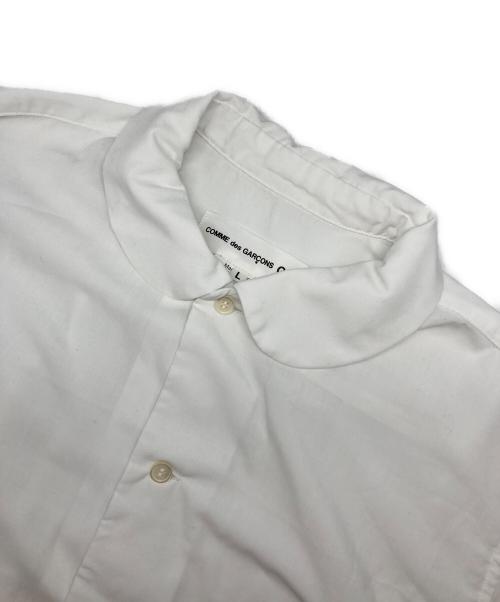 COMME des GARCONS GIRL（コムデギャルソンガール）COMME des GARCONS GIRL (コムデギャルソンガール) 丸襟フリルポケットシャツ ホワイト サイズ:Ｌの古着・服飾アイテム
