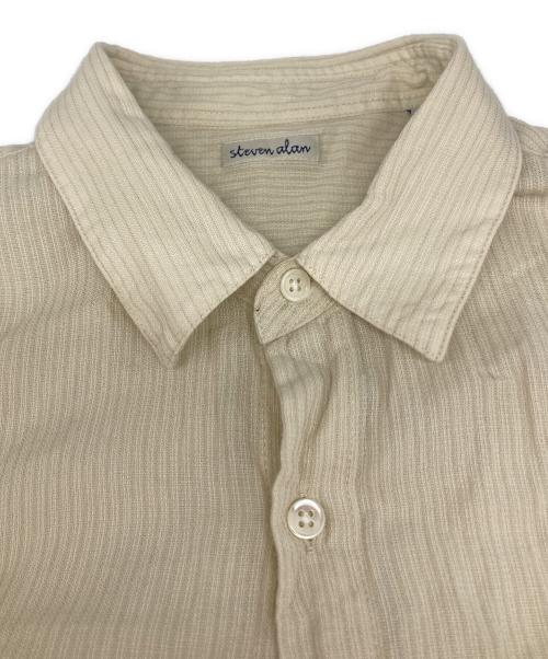 STEVEN ALAN（スティーブンアラン）STEVEN ALAN (スティーブンアラン) ドビー レギュラーカラー ショートスリーブ シャツ BOX ベージュ サイズ:XLの古着・服飾アイテム