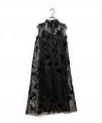Acka.エーシーケーエー）の古着「sheer flower one-piece」｜ブラック