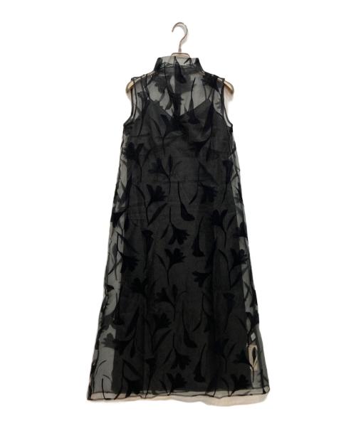 Acka.（エーシーケーエー）Acka. (エーシーケーエー) sheer flower one-piece ブラック サイズ:1 未使用品の古着・服飾アイテム