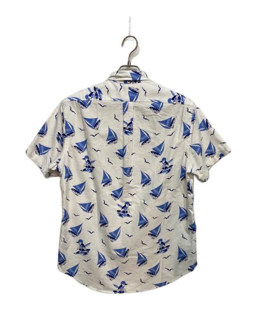 POLO RALPH LAUREN（ポロ・ラルフローレン）POLO RALPH LAUREN (ポロ・ラルフローレン) 半袖シャツ ブルー×ホワイト サイズ:Ｍの古着・服飾アイテム