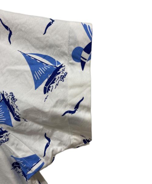 POLO RALPH LAUREN（ポロ・ラルフローレン）POLO RALPH LAUREN (ポロ・ラルフローレン) 半袖シャツ ブルー×ホワイト サイズ:Ｍの古着・服飾アイテム