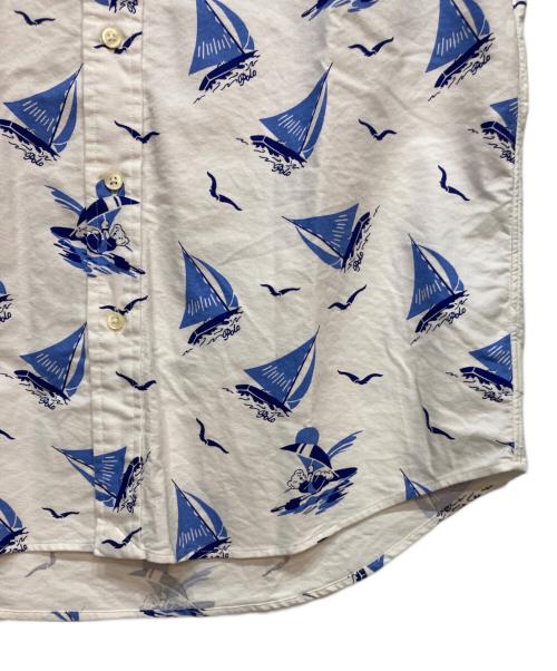 POLO RALPH LAUREN（ポロ・ラルフローレン）POLO RALPH LAUREN (ポロ・ラルフローレン) 半袖シャツ ブルー×ホワイト サイズ:Ｍの古着・服飾アイテム