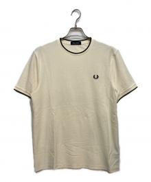 FRED PERRY（フレッドペリー）の古着「TRIM DETAIL CREPE PIQUE TEE」｜アイボリー