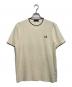 FRED PERRY（フレッドペリー）の古着「TRIM DETAIL CREPE PIQUE TEE」｜アイボリー