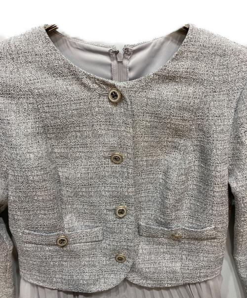And Couture（アンドクチュール）And Couture (アンドクチュール) ツイードジャケットドッキングワンピース グレー サイズ:Sの古着・服飾アイテム
