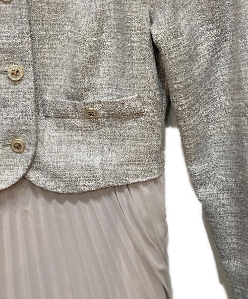 And Couture（アンドクチュール）And Couture (アンドクチュール) ツイードジャケットドッキングワンピース グレー サイズ:Sの古着・服飾アイテム