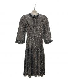JILL BY JILLSTUART（ジル バイ ジルスチュアート）の古着「星柄チュールワンピース」｜ネイビー