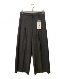 ATTISESSION（アティセッション）の古着「ツイルトロピカル タック ワイドパンツ」｜グレー