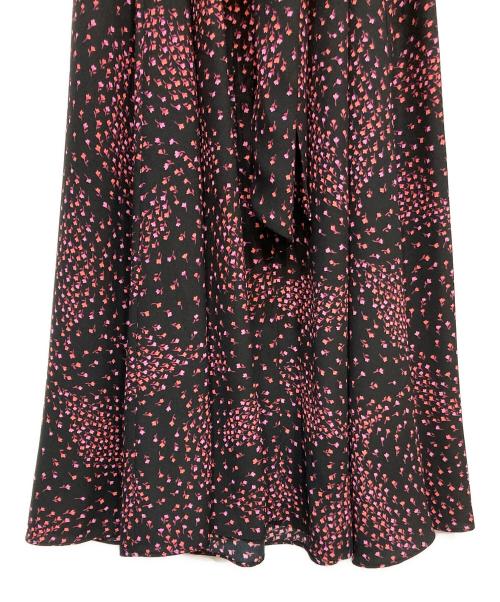 Kate Spade（ケイトスペード）Kate Spade (ケイトスペード) 花柄ワンピース ピンク×ブラック サイズ:4の古着・服飾アイテム