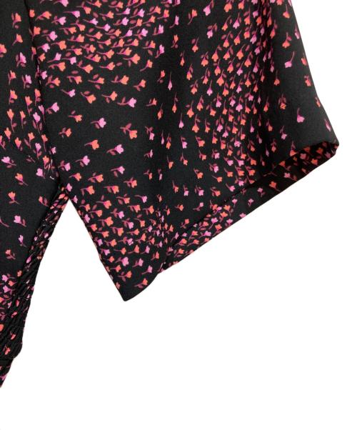 Kate Spade（ケイトスペード）Kate Spade (ケイトスペード) 花柄ワンピース ピンク×ブラック サイズ:4の古着・服飾アイテム