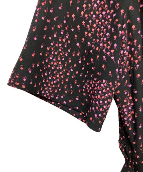 Kate Spade（ケイトスペード）Kate Spade (ケイトスペード) 花柄ワンピース ピンク×ブラック サイズ:4の古着・服飾アイテム