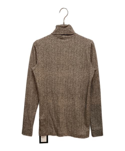th products（ティーエイチプロダクツ）th products (ティーエイチプロダクツ) Tweed Printed Turtle neck　ツイードプリント タートルンエック ニット ブラウン サイズ:1 未使用品の古着・服飾アイテム