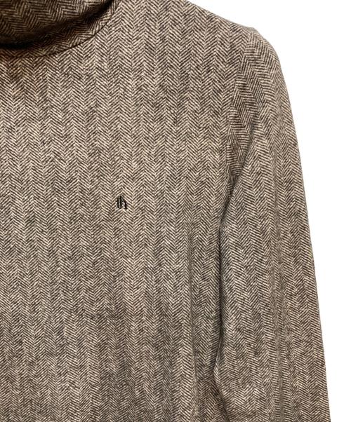 th products（ティーエイチプロダクツ）th products (ティーエイチプロダクツ) Tweed Printed Turtle neck　ツイードプリント タートルンエック ニット ブラウン サイズ:1 未使用品の古着・服飾アイテム