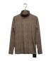 th products（ティーエイチプロダクツ）の古着「Tweed Printed Turtle neck　ツイードプリント タートルンエック ニット」｜ブラウン