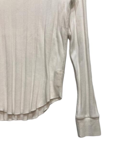 UNUSED（アンユーズド）UNUSED (アンユーズド) rib long sleeve tee リブ ロングスリーブ Tee ホワイト サイズ:2の古着・服飾アイテム
