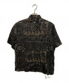 CORONAコロナ）の古着「総柄シャツ」｜ベージュ×ブラック