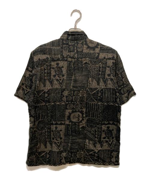 CORONA（コロナ）CORONA (コロナ) 総柄シャツ ベージュ×ブラック サイズ:XLの古着・服飾アイテム