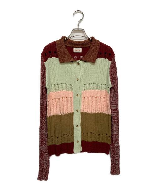 PAMM（パム）PAMM (パム) 格子のカーディガン グリーン×ピンク サイズ:FREEの古着・服飾アイテム