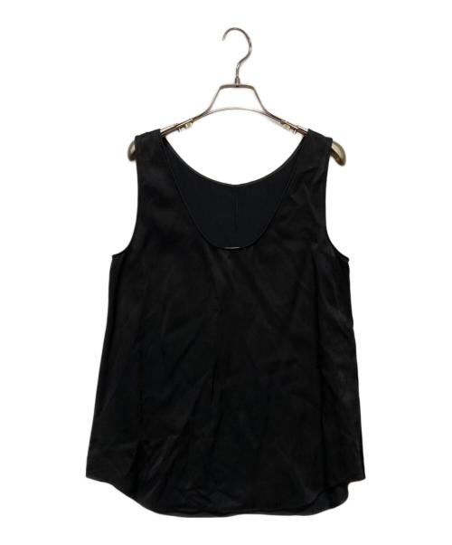 DES PRES（デ プレ）DES PRES (デ プレ) ソフトサテン レイヤードブラウス ブラック サイズ:F 未使用品の古着・服飾アイテム