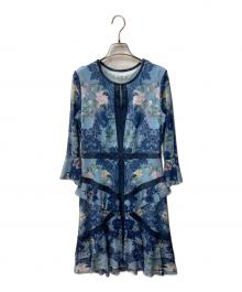 VIVIENNE TAM（ヴィヴィアンタム）の古着「Miao circle print on net ドレス」｜ブルー