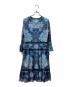 VIVIENNE TAM (ヴィヴィアンタム) Miao circle print on net ドレス ブルー サイズ:40：9000円