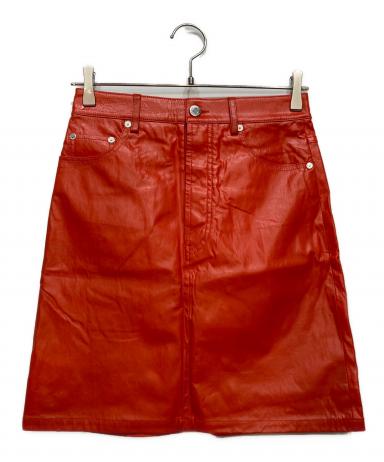 ♡HELMUT LANG ミニスカート♡ 中古・古着通販】HELMUT LANG (ヘルムートラング) ラムレザースカート