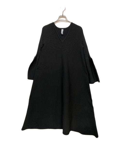 CFCL（シーエフシーエル）CFCL (シーエフシーエル) POTTERY SHORT BELL SLEEVE FLARE DRESS ブラック サイズ:1の古着・服飾アイテム