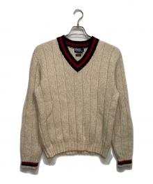 POLO RALPH LAUREN（ポロ・ラルフローレン）の古着「Vネックニット」｜ベージュ