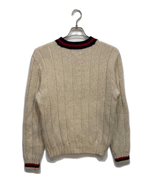 POLO RALPH LAUREN（ポロ・ラルフローレン）POLO RALPH LAUREN (ポロ・ラルフローレン) Vネックニット ベージュ サイズ:Lの古着・服飾アイテム