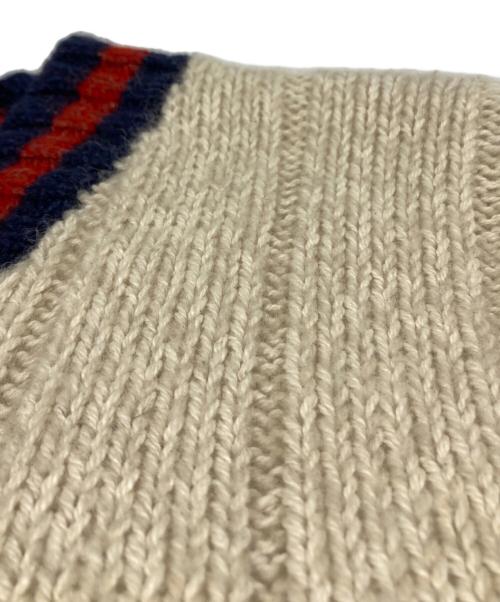 POLO RALPH LAUREN（ポロ・ラルフローレン）POLO RALPH LAUREN (ポロ・ラルフローレン) Vネックニット ベージュ サイズ:Lの古着・服飾アイテム