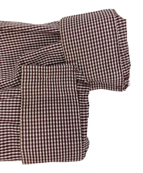 Vivienne Westwood RED LABEL（ヴィヴィアンウエストウッドレッドレーベル）Vivienne Westwood RED LABEL (ヴィヴィアンウエストウッドレッドレーベル) オーブ刺繍チェックシャツ ブラウン サイズ:２の古着・服飾アイテム