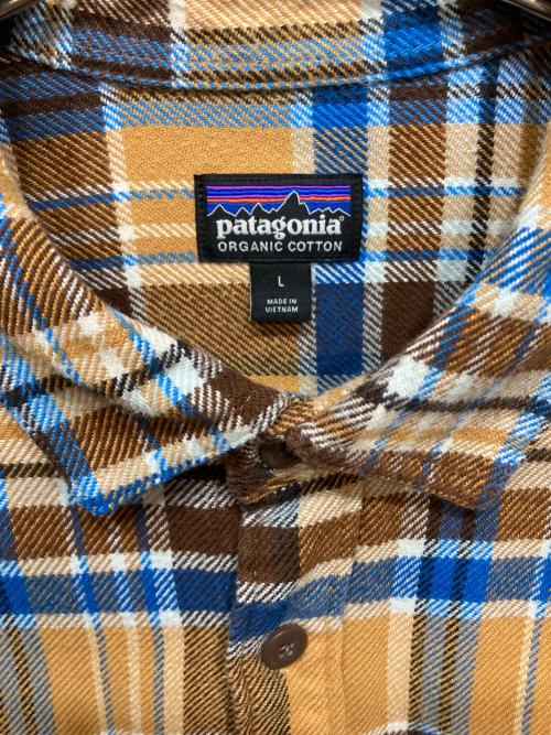 Patagonia（パタゴニア）Patagonia (パタゴニア) フィヨルドフランネルシャツ ブラウン サイズ:Lの古着・服飾アイテム