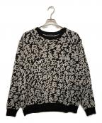BlackEyePatchブラックアイパッチ）の古着「OG LABEL FLAMES KNIT」｜ブラック